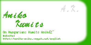 aniko kumits business card